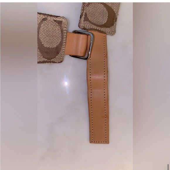 💎 COACH VINTAGE SIGNATURE LOGO VISOR IN BROWN - Picture 6 of 9